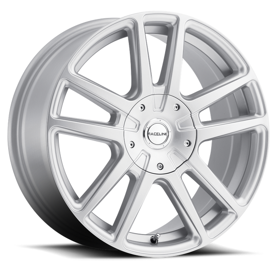 145S-67091+40 - Raceline 145S ENCORE 16X7 5X120 / 5X112 40mm Satin Silver - Raceline Wheels Canada
