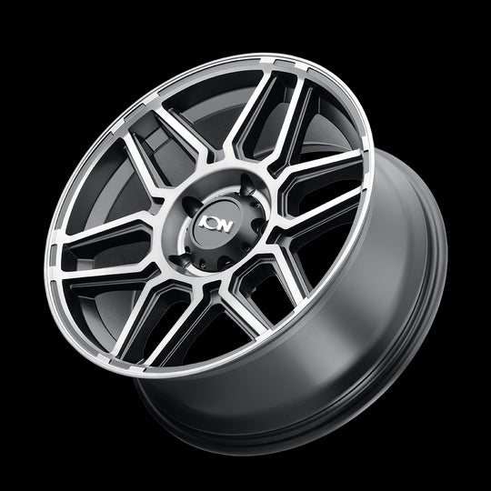 146-7973TM - ION Alloy 146 17X9 5X127 0mm Matte Black Machined With Dark - ION Alloy Wheels Canada
