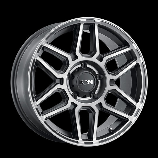 146-7983TM - ION Alloy 146 17X9 6X139.7 0mm Matte Black Machined With Dark - ION Alloy Wheels Canada