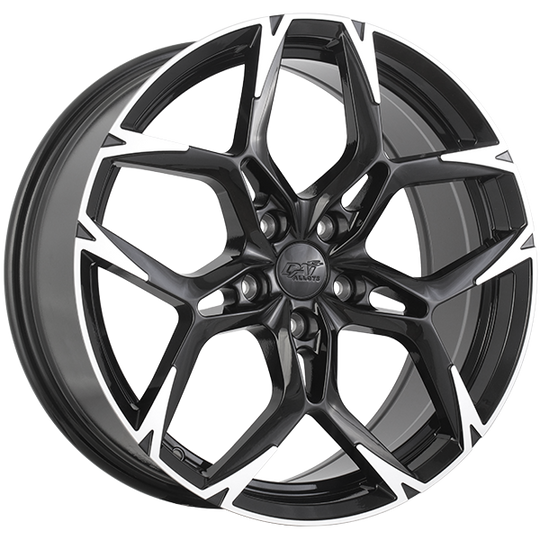 DW1391901 - DAI Wheels Razor-X 19X8 5X114.3 ET 40mm Gloss Black & Machined Face - DAI Wheels Wheels Canada