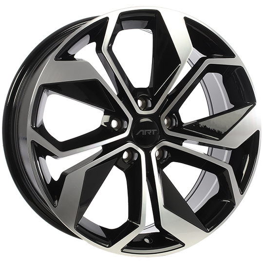 R3091709 - ART Replica Replica 309 17X7 5X115 ET 35mm Gloss Black & Machined Face - ART Replica Wheels Canada