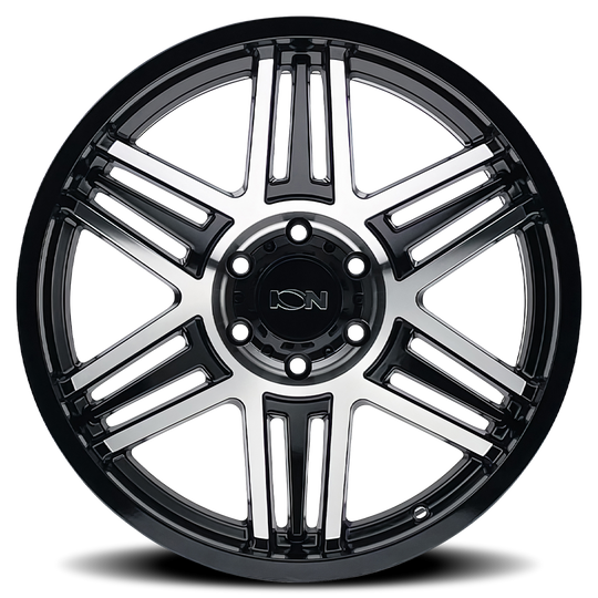 147-7936BM0 - ION Alloy 147 17X9 6X135 0mm Gloss Black Machined - ION Alloy Wheels Canada