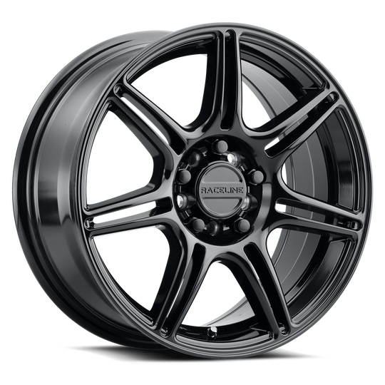 148B-67086+40 - Raceline 148B APEX 16X7 5X115 / 5X110 40mm Gloss Black - Raceline Wheels Canada