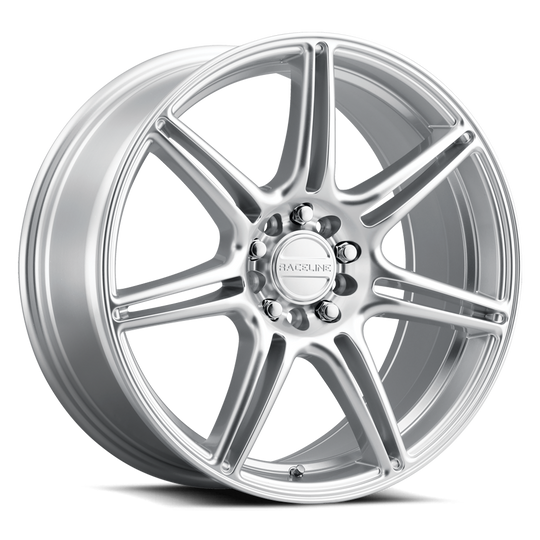 148HS-77591+40 - Raceline 148HS APEX 17X7.5 5X120 / 5X112 40mm Hyper Silver - Raceline Wheels Canada