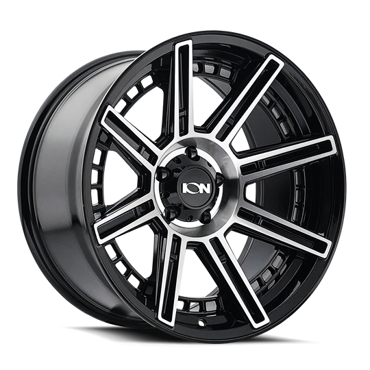 149-2170B - ION Alloy 149 20X10 8X170 -24mm Gloss Black Machined - ION Alloy Wheels Canada