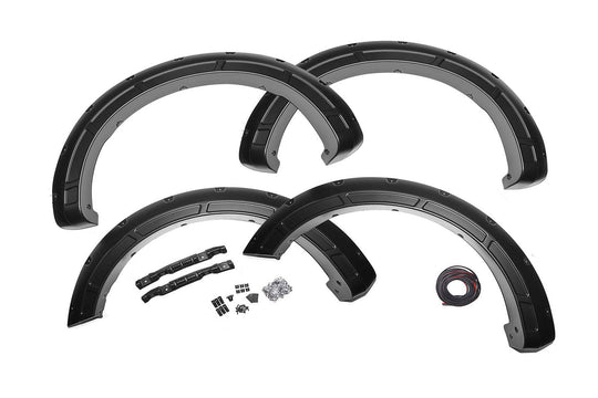A-F11811-Z1 Defender Pocket Fender Flares - White - Ford F-150 2WD/4WD (15-20) Rough Country Canada