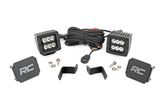 71028 LED Light - Ditch Mount - 2" Black Pair - Spot - Ford F-150 (15-23)/F-150 Lightning (2022) Rough Country Canada