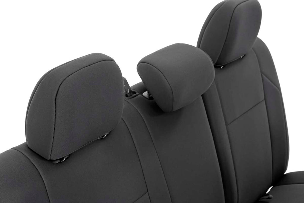 91030 Seat Covers - Front - Crew Cab - Toyota Tacoma 2WD/4WD (2016-2023) Rough Country Canada
