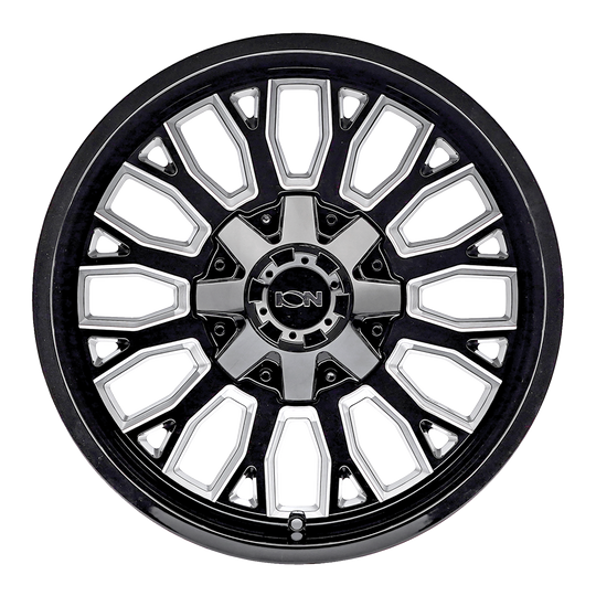 152-2970M - ION Alloy 152 20X9 8X170 0mm Gloss Black Milled - ION Alloy Wheels Canada