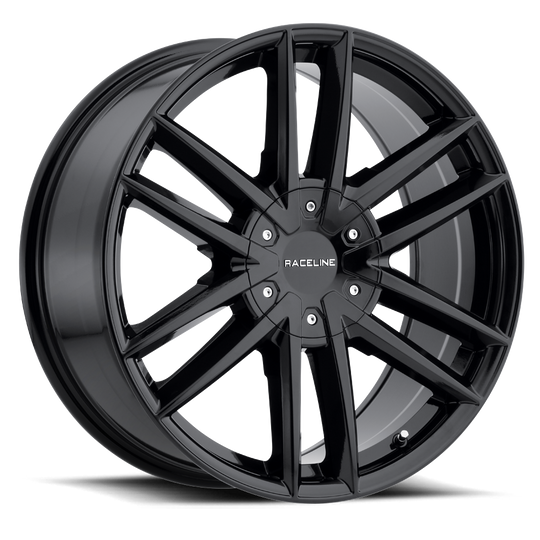 158B-28566+15 - Raceline 158B IMPULSE 20X8.5 6X139.7 / 6X135 15mm Gloss Black - Raceline Wheels Canada