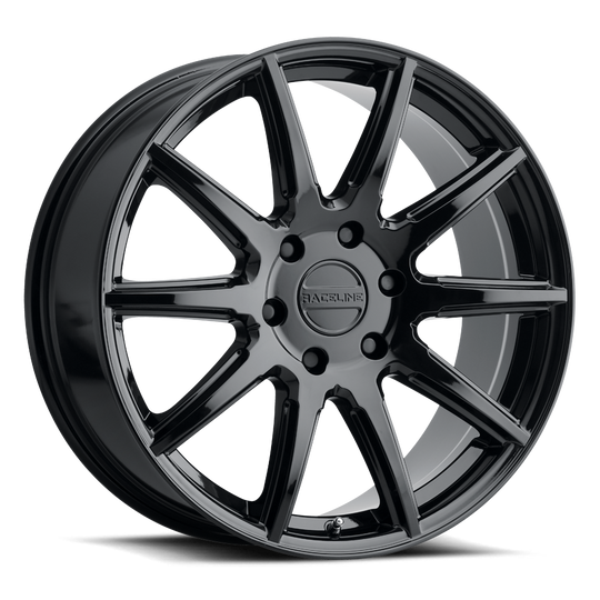 159B-229560+35 - Raceline 159B SPIKE 22X9.5 6X139.7 35mm Gloss Black - Raceline Wheels Canada