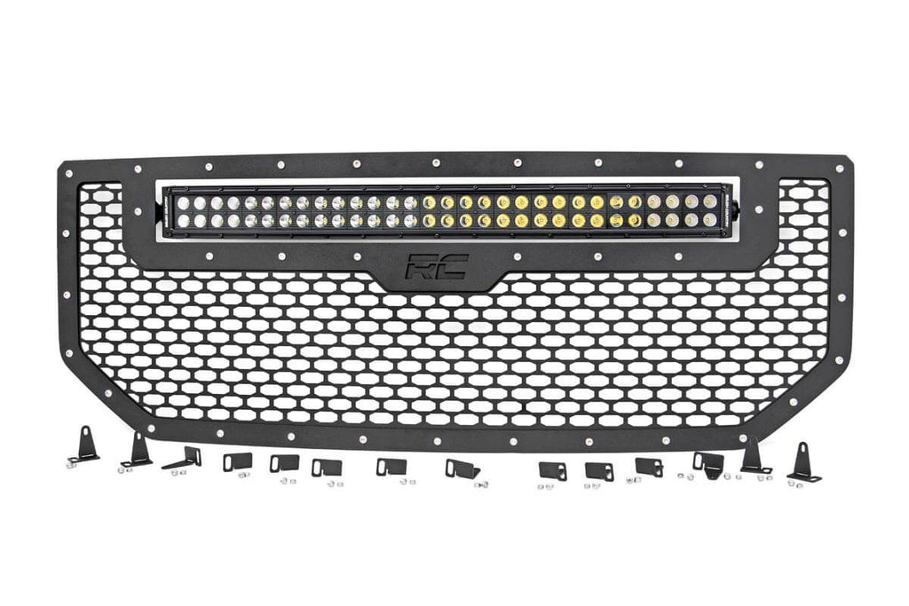70158 Mesh Grille - 30" Dual Row LED - Black - GMC Sierra 1500 (16-18) Rough Country Canada