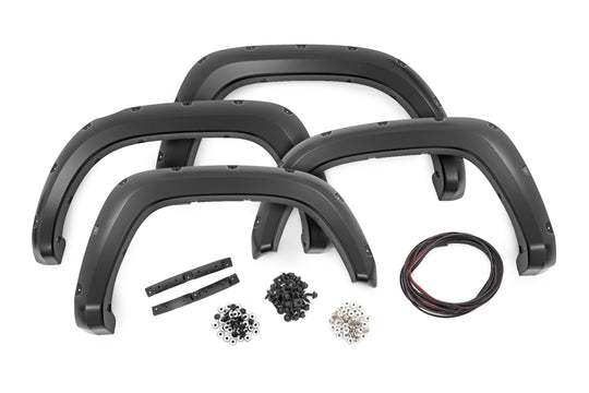 F-T11621A-218 Pocket Fender Flares - 218 Midnight Black Metallic - Toyota Tacoma (16-23) Rough Country Canada