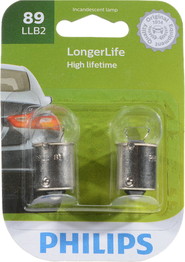 89LLB2 Philips LongerLife Miniature 89LL - LongerLife - Twin Blister Pack Philips Bulbs