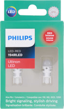 Load image into Gallery viewer, 194RLED Philips Ultinon LED 194RLED - Ultinon LED - Red Philips Bulbs