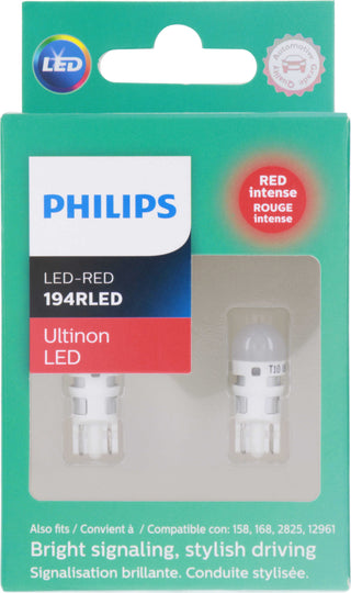 194RLED Philips Ultinon LED 194RLED - Ultinon LED - Red Philips Bulbs