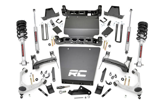 11633 7 Inch Stamped Steel LCA Lift Kit - Forged UCA - Bracket - N3 Struts - Chevy/GMC 1500 (16-18) Rough Country Canada