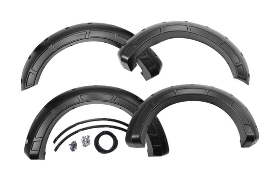 A-F21112-G1 Defender Pocket Fender Flares - Black - Ford Super Duty (17-22) Rough Country Canada