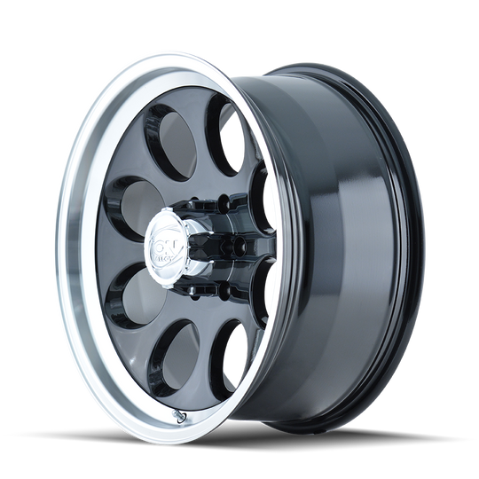 171-5873B - ION Alloy 171 15X8 5X127 -27mm Gloss Black Machined - ION Alloy Wheels Canada
