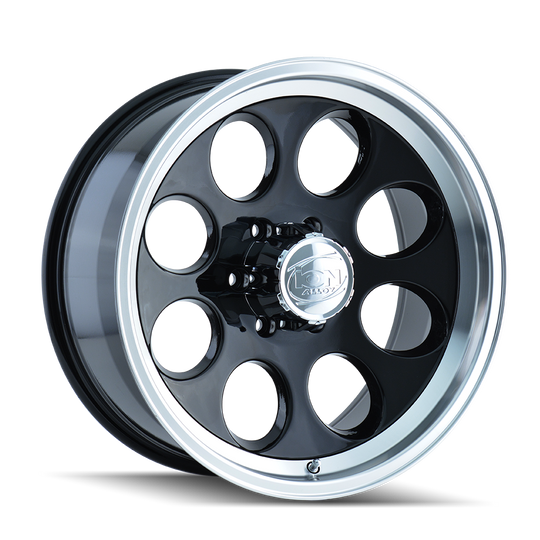 171-7970B - ION Alloy 171 17X9 8X170 0mm Gloss Black Machined - ION Alloy Wheels Canada