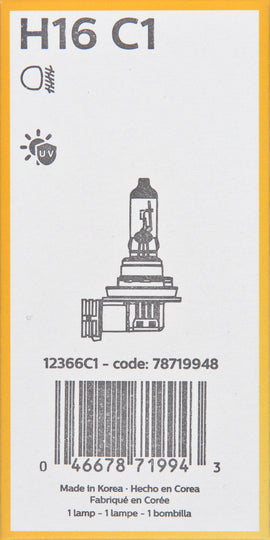 H16C1 Philips Standard Headlight H16 - Standard - Multiple Commercial 10-Pack Philips Bulbs
