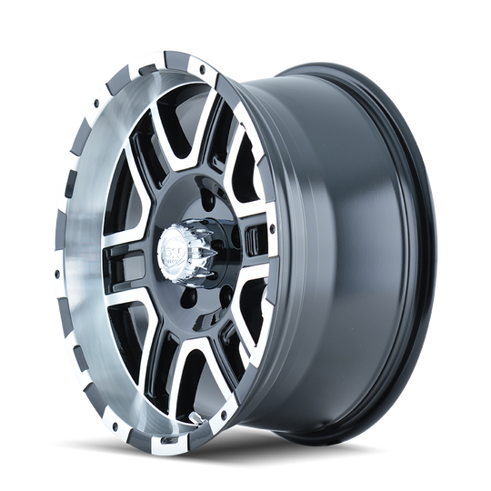 179-7881B - ION Alloy 179 17X8 8X165.1 /  ET 10mm Black and Machined - ION Alloy Wheels Canada