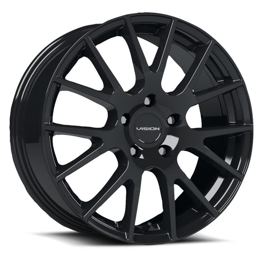 18A6765GB38 - Vision 18 Hellion 16X7 5X114.3 38mm Gloss Black - Vision Wheels Canada