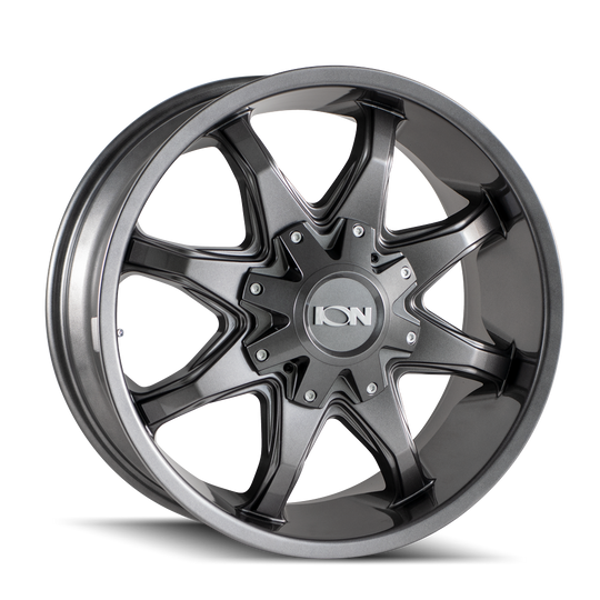 181-7952G18 - ION Alloy 181 17X9 5X127 / 5X139.7 18mm Gloss Graphite - ION Alloy Wheels Canada