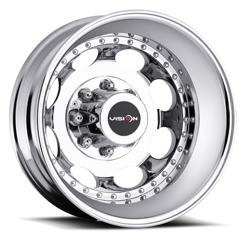 181Z9681MBR116 - Vision 181 Heavy Hauler 19.5X6.75 8X165.1 -143mm Matte Black - Vision Wheels Canada