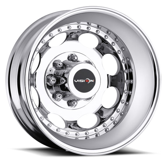 181H9681CF124 - Vision 181 Hauler Dually 19.5X6.75 8X165.1 102mm Chrome - Vision Wheels Canada