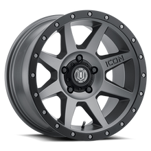 Load image into Gallery viewer, 1817856350TT - ICON Rebound 17X8.5 6X135 ET 6mm Titanium - ICON Wheels Canada