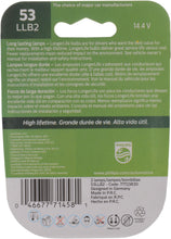 Load image into Gallery viewer, 53LLB2 Philips LongerLife Miniature 53LL - LongerLife - Twin Blister Pack Philips Bulbs