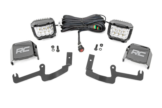 70845 LED Light - Ditch Mount - 3" OSRAM - Wide - Chevy Silverado 1500 (19-23) Rough Country Canada