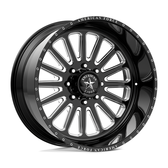 AFTEF107F25-5-21 - American Force AFW Idol 20X12 8X170 -40mm Gloss Black Mill-Mach - American Force Wheels Canada