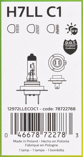 H7LLECOC1 Philips Long Life Bulb H7 - LongerLife - Single Commercial Pack Philips Bulbs