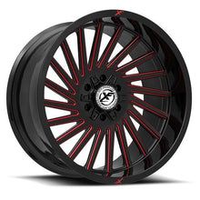 Charger l'image dans la galerie, XF-239221251271397-44GBMLR - XF Off-Road XF-239 22X12 5X139.7 / 5X127 -44mm Gloss Black Milled Red - XF Off-Road Wheels Canada