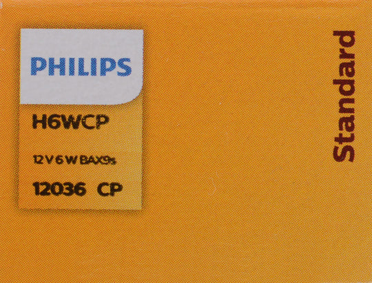 H6WCP Philips Standard Minature 12036 - Standard - Multiple Commercial 10-Pack Philips Bulbs