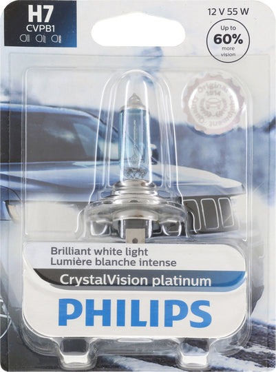 H7CVPB1 Philips CrystalVision platinum Headlight H7 - CrystalVision Platinum - Single Blister Pack Philips Bulbs