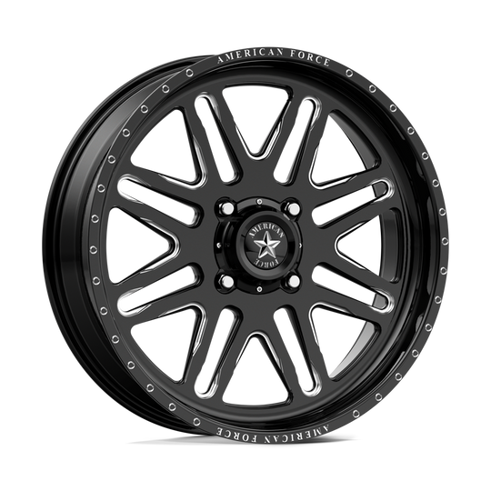 AFTLK07E111-5-21 - American Force Powersports AFW Energy 22X7 4X156 0mm Gloss Black Mill-Mach - American Force Powersports Wheels Canada