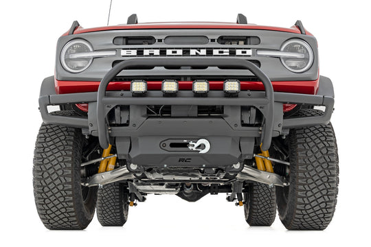 51102 Nudge Bar - 20 Inch BLK DRL Single Row LED - OE Modular Steel - Ford Bronco (21-23) Rough Country Canada