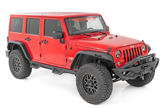 99037 High Clearance LED Flat Fender Flare Kit - UV Treated - Jeep Wrangler JK (07-18) Rough Country Canada