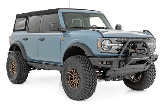 51067 High Winch Mount - All Models - 20 Inch Black Single Row LED - Ford Bronco (21-23) Rough Country Canada