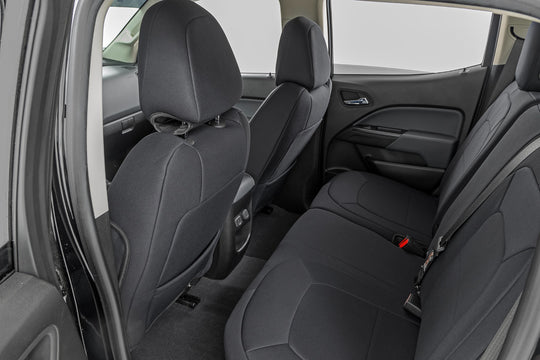 91051 Seat Covers - Front Bucket - Rear Bench - Chevy/GMC Canyon/Colorado (15-22) Rough Country Canada