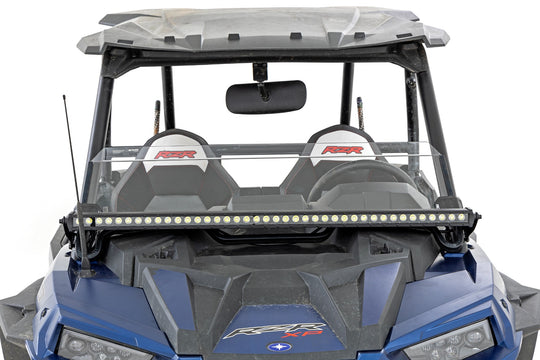93147 LED Light Kit - Front Mount - 40" Black Single Row - Polaris RZR XP 1000 Rough Country Canada