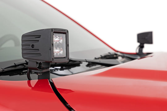 71065 LED Light - Ditch Mount - 2" Black Pair - Flood - Nissan Frontier (22-23) Rough Country Canada