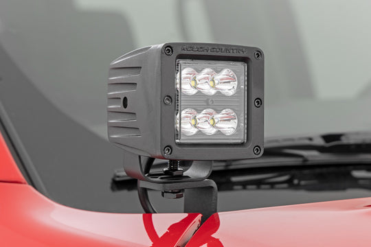 71065 LED Light - Ditch Mount - 2" Black Pair - Flood - Nissan Frontier (22-23) Rough Country Canada