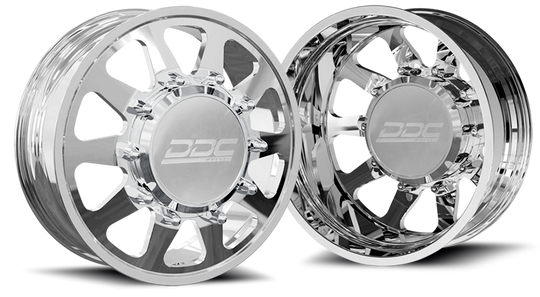 200-22-22PL-A - DDC The Ten Forged 22X8.25 8X200 Polished 05-25 Ford F-350 11-14 Ford F-450 19-25 Dodge Ram 3500 - DDC Wheels Canada