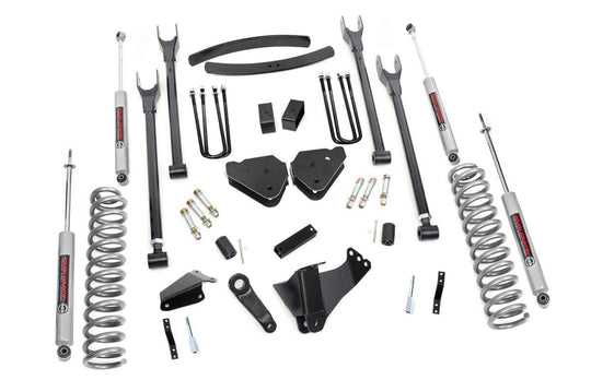 578.20 6 Inch Lift Kit - Gas - 4-Link - No OVLDS - Ford Super Duty (05-07) Rough Country Canada