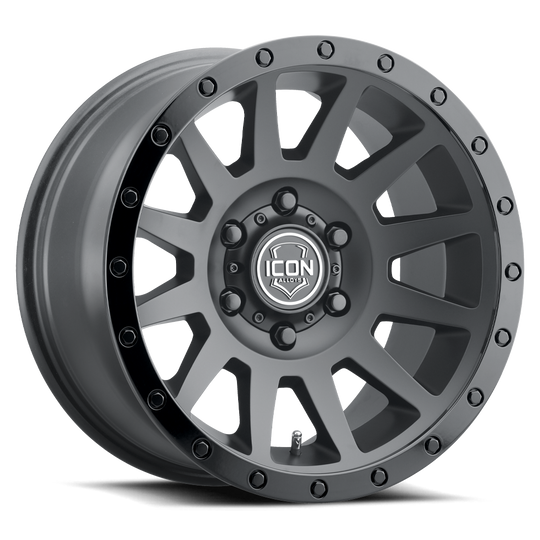2017859057DB - ICON Compression 17X8.5 6X139.7 ET 25mm Double Black - ICON Wheels Canada