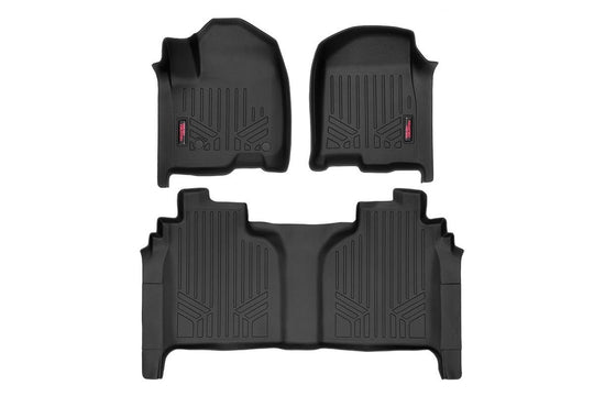 M-21612 Floor Mats - FR & RR - FR Bucket - Crew - Chevy/GMC 1500 (19-23) Rough Country Canada